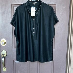 Black Casual Button Down Shirt for Men